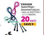 Trojan Speed Rope Assorted Colours-Each