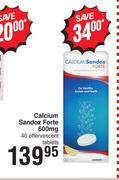 Calcium Sandoz Forte 600mg 40 Effervescent Tablets
