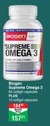 Biogen Supreme Omega 3 60 Softgel Capsules Plus 10 Softgel Capsules