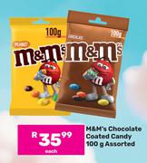 M&M's Chocolate Coated Candy Assorted-100g Each