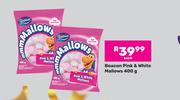 Beacon Pink & White Mallows-400g Each