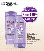 L'Oreal Paris Elvive Shampoo Or Conditioner Assorted-For 1 x 400ml/300ml