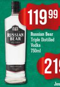 Russian Bear Triple Distilled Vodka-750ml