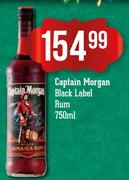 Captain Morgan Black Label Rum-750ml