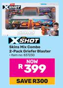 X-Shot Skins Mix Combo 2 Pack Grifer Blaster