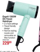 Carmen Esprit 1300W DC Travel Hairdryer