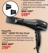 Wahl Power Pik 3000 1800W Pik Hair Dryer