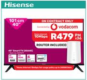 Hisense 40" (101cm) Smart TV 40A4K-Home Internet 10 Mbps