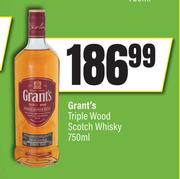 Grant's Triple Wood Scotch Whisky-750ml