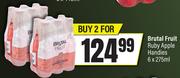 Brutal Fruit Ruby Apple Handies-For 2 x 6 x 275ml