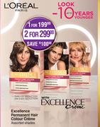 L'Oreal Excellence Permanent Hair Colour Creme Assorted Shades-For 1