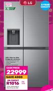 LG 610L Side By Side Fridge GC-L257SLXL