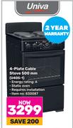 Univa 4 Plate Cable Stove 500mm U405-1