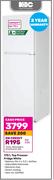 KIC 170L Top Freezer Fridge White