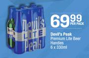 Devil's Peak Premium Lite Beer Handies-6 x 330ml Per Pack