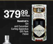 Hendrick's Gin & Cucumber Curling Apparatus Gift Pack-750ml Per Pack