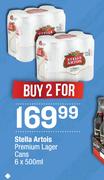 Stella Artois Premium Lager Cans-For 2 x 6 x 500ml
