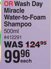 Dark & Lovely Wash Day Miracle Water To Foam Shampoo-500ml Each
