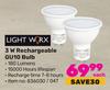 Light Worx 3W Rechargeable GU10 Bulb-Each