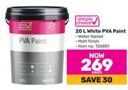 Simple Choice White PVA Paint-20Ltr