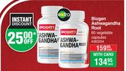 Biogen Ashwagandha Root 60 Vegetable Capsules-Each