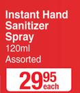 Lifebuoy Instant Hand Sanitizer Spray Assorted-120ml Each