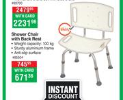 Medic Home Care Shower Chair With Back Rest