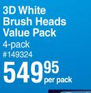 Oral-B 3D White Brush Heads Value Pack (4 Pack)-Per Pack