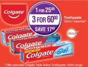 Colgate Toothpaste Assorted-For 1 x 100ml