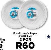 Food Lover's Paper Plates-For 2 x 50s