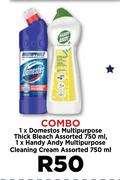 1 x Domestos Multipurpose Thick Bleach Assorted 750ml Combo