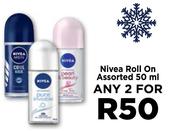 Nivea Roll On Assorted-For Any 2 x 50ml