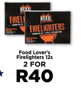 Food Lover's Firelighters-For 2 x 12s