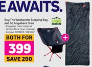 Campmaster The Weekender Sleeping Bag & Go Anywhere Chair-Both For