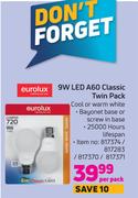 Eurolux LED A60 Classic Twin Pack-Per Pack