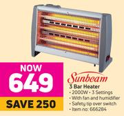 Sunbeam 3 Bar Heater 2000W