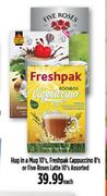 Hug In A Mug 10's, Freshpack Cappuccino 8's Or Five Roses Latte 10's Assorted-Each