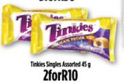Tinkies Singles Assorted-2 x 45g