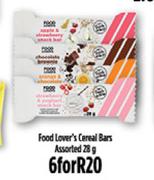 Food Lover's Cereal Bars Assorted-6 x 28g