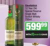 Glenfiddich 12 Year Old Special Reserve Single Malt Scotch Whisky-750ml