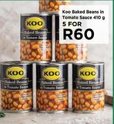 Koo Baked Beans In Tomato Sauce-For 5 x 410g