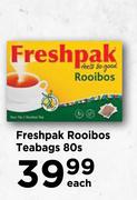 Freshpak Rooibos Teabags-80s Pack Each