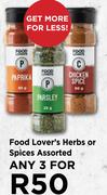 Food Lover's Herbs Or Spices Assorted-For Any  3 