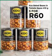 Koo Baked Beans In Tomato Sauce-For 5 x 410g