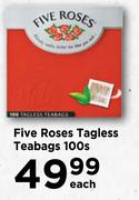 Five Roses Tagless Teabags-100s Pack Each