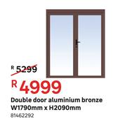 Double Door Aluminium Bronze W 1790 mm x H 2090 mm