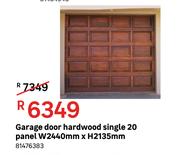 Garage Door Hardwood Single 20 Panel W 2440 mm x H 2135 mm