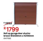 Roll Up Garage Door (Aluzinc Brown) W 2450 mm x H 2100 mm