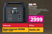 Magneto 150W Portable Power Station-Home Internet 250GB