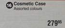 Cosmetic Case (Assorted Colours)